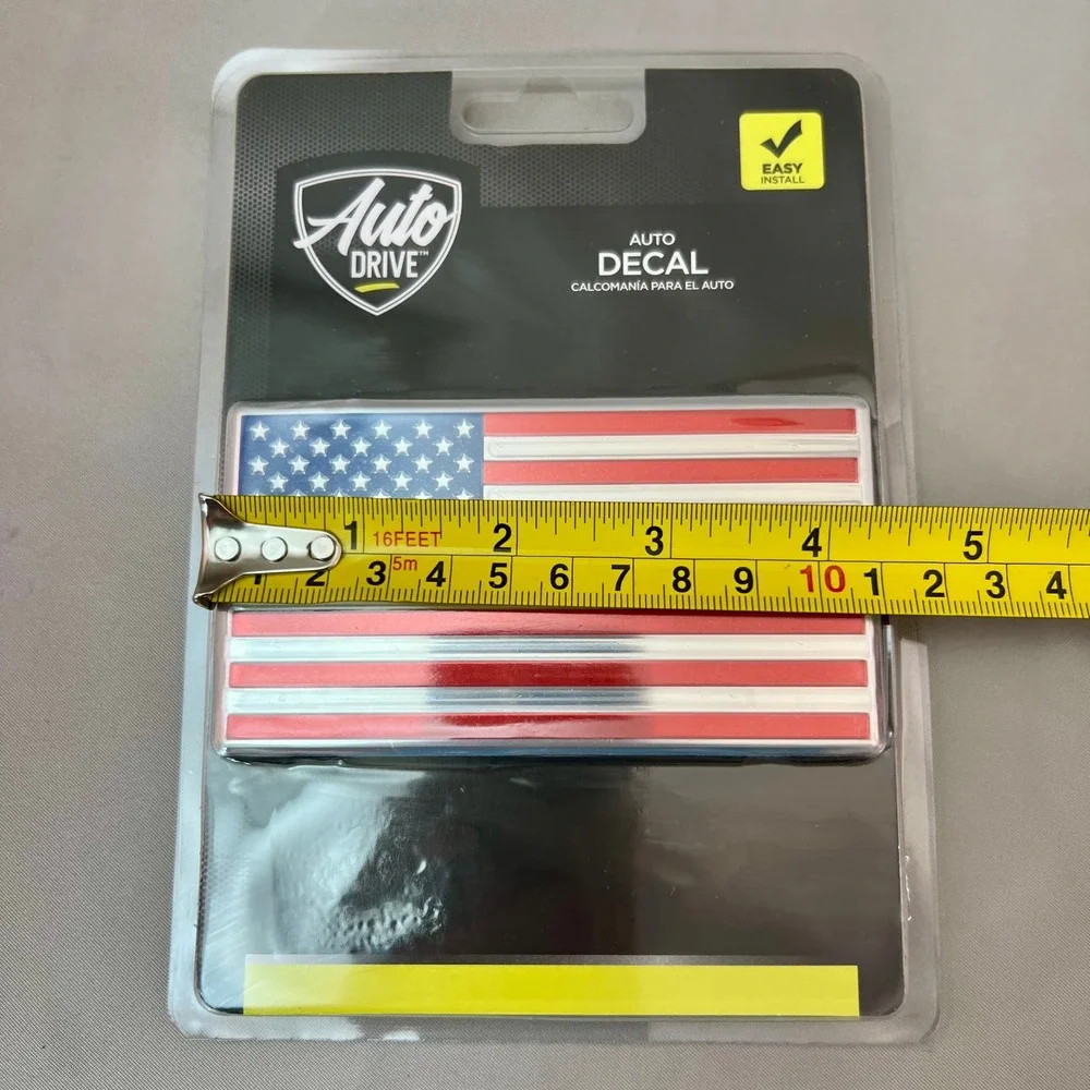 Auto Drive American Flag Auto Decal Unisex OS NEW 3D Embossed